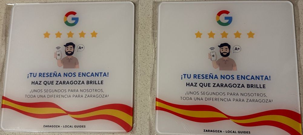 Tarjetas NFC de reseñas
